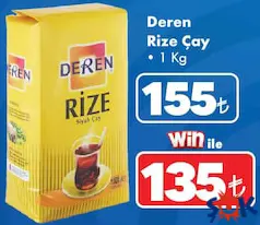 DEREN RİZE ÇAY 1 KG fiyat ve kampanya bilgisi